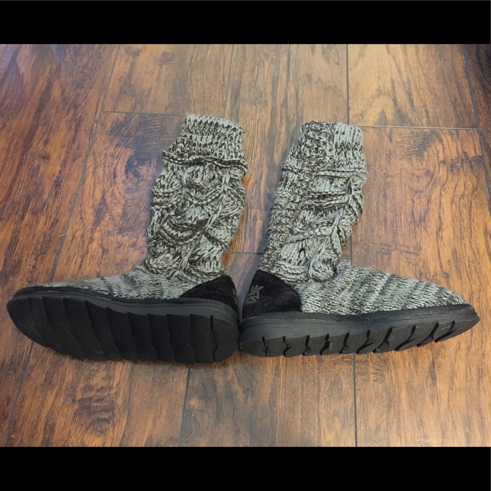Grey and Black Muk Luks
